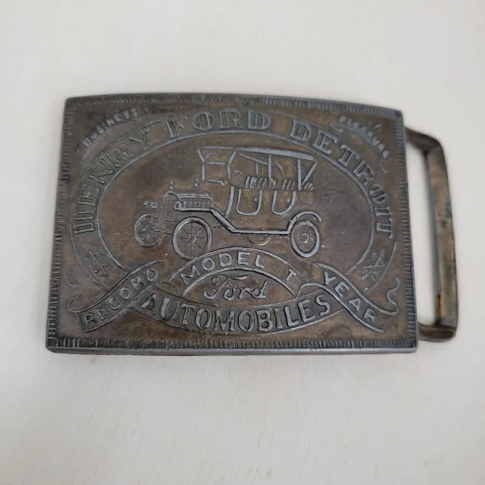 HENRY Ford Detroit Model T Belt Buckle Vintage